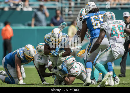 Miami, Floride, USA. 29 Sep, 2019. Au cours de la Miami Dolphins v chargeurs de Los Angeles le 29 septembre 2019 Crédit : Dalton Hamm/ZUMA/Alamy Fil Live News Banque D'Images