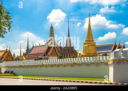 Le grand palais et Wat Phra Kaeo à Bangkok, Thaïlande Banque D'Images