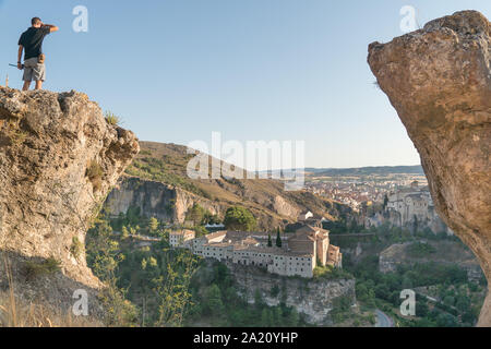 Cuenca, Espagne - 24 août 2019 -Belle vue sur les falaises et de la gorge de Cuenca en Espagne. Banque D'Images