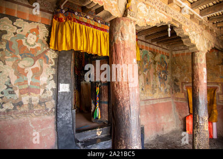 Intérieur du monastère de Thisey au Ladakh, Inde Banque D'Images