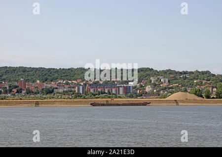 Vue de la ville de Belgrade du Danube, Belgrade, Serbie. Banque D'Images