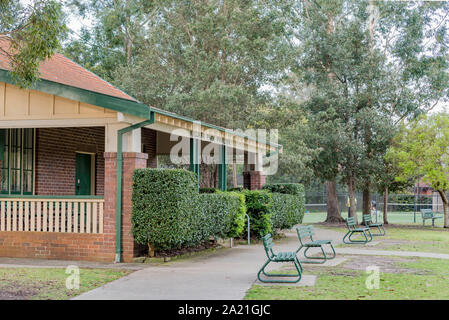 Dans le quartier Côte-Nord banlieue de Killara se trouve la Russie conçu Domaine viticole Killara Park pavilion à côté du Bert Oldfield Oval et de tennis Banque D'Images