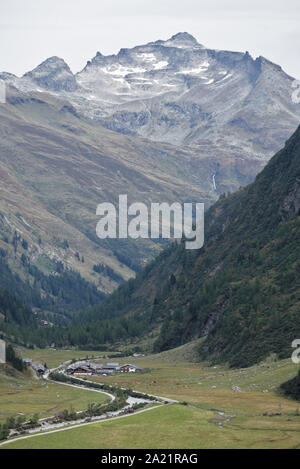 Des paysages de montagne à Innergschloess dans le parc national de Hohe Tauern in Osttirol, Autriche Banque D'Images