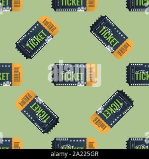 Motif transparent pour les billets de cinéma. Texture plate et unie. Illustration vectorielle. Illustration de Vecteur