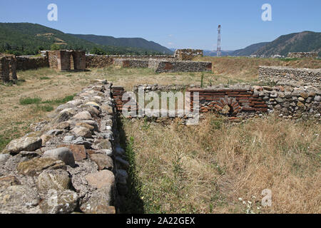 Diana Castrum Romain Forteresse, falaises de la gorge Djerdap, Beograd, Serbie orientale. Banque D'Images