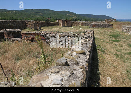 Diana Castrum Romain Forteresse, falaises de la gorge Djerdap, Beograd, Serbie orientale. Banque D'Images