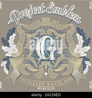 Logo de golf club, vector illustration. Illustration de Vecteur