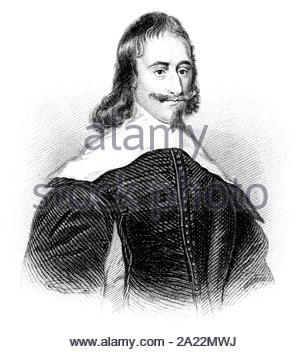 Archibald Campbell portrait, 1er marquis d'Argyll, 8 comte d'Argyll, chef du clan Campbell, 1607 - 1661 était un noble écossais, homme politique, et, par les pairs de 1850 illustration vintage Banque D'Images