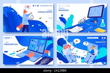 Concept médical des bannières. Vecteur moderne isométrique des infographies, héros des images. Télévision peuvent utiliser des modèles pour les fonds, et l'illustration. Illustration de Vecteur