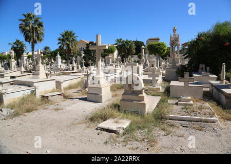 Alexandrie, Égypte, cimetière orthodoxe grecque Banque D'Images