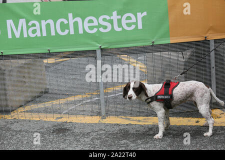 Manchester, UK. 30 Septembre,2019. Théâtre de manifestations et à l'extérieur de la conférence du parti conservateur Manchester, Lancashire, Royaume-Uni. Crédit : Barbara Cook/Alamy Live News Banque D'Images