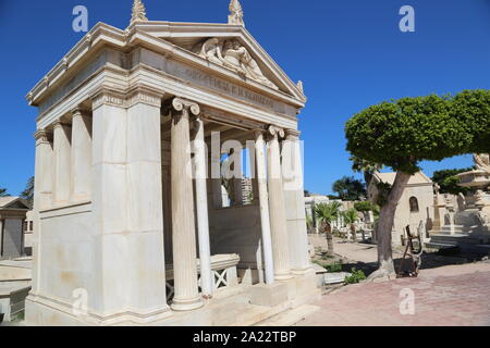 Alexandrie, Égypte, cimetière orthodoxe grecque Banque D'Images