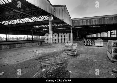 Gare à l'abandon, Mayfield, à côté de la gare Piccadilly, Mayfield Street, Manchester, UK Banque D'Images