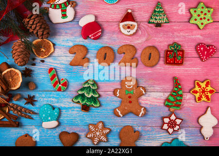 Pour de nouvelles années 2020 Gingerbreads Banque D'Images