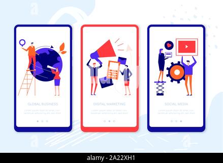 - Gestion de l'ensemble de pages web vecteur coloré Illustration de Vecteur