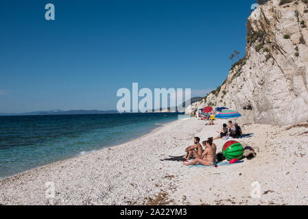 La plage de Capo Bianco Banque D'Images