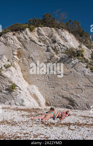 La plage de Capo Bianco Banque D'Images