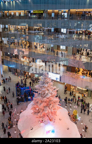 L'éclairage blanc hiver KITTE, célèbre festival lumière romantique jusqu'événements dans la ville, belle vue, les attractions touristiques populaires, de destinations de voyage Banque D'Images