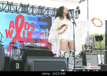 Atlanta, Géorgie. Sep 29, 2019. Grace à la Gibson effectue le Sida à pied & Music Festival à Piedmont Park, le 29 septembre 2019 à Atlanta, Géorgie. Crédit photo : Walik Goshorn/Mediapunch/Alamy Live News Banque D'Images