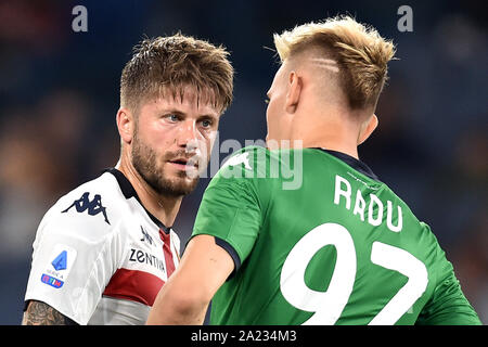 Lasse Hackens et Ionut Radu de Gênes Roma 25/08/2019 Stade olympique football Serie A 2019/2020 AS Roma - Genoa CFC Photo Andrea Staccioli / Insid Banque D'Images