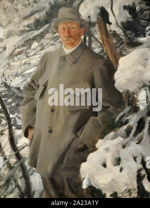 Anders Zorn 1860 1920 - Le Peintre Bruno Liljefors 1906 Banque D'Images