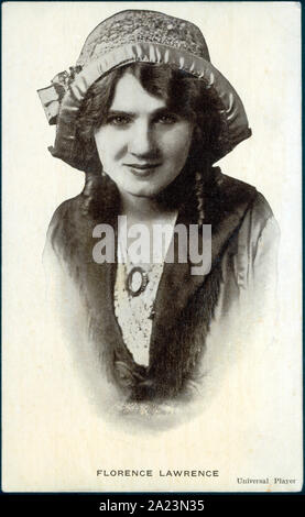 L'actrice Florence Lawrence, Tête et épaules Studio Portrait, Photo de Frank C. Bangs, 1908 Banque D'Images