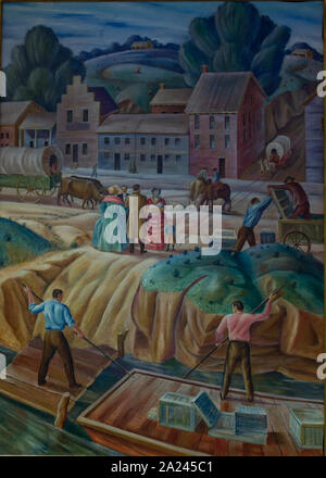 Peinture Ville de Kansas à l'Américain Charles Evans Whittaker, Palais de Kansas City, Missouri Banque D'Images