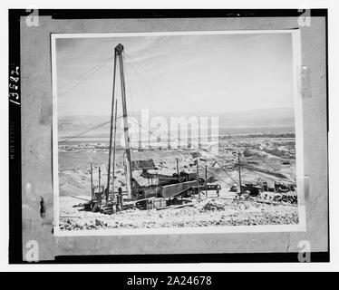 La Palestine & Israël sujets de 1953. Oil Derrick (60 pieds derrick) à S. fin de la Mer Morte, 1953 Banque D'Images