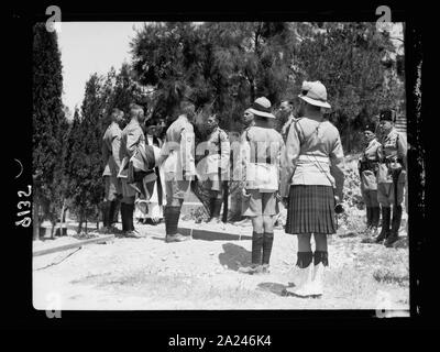 Les perturbations de la Palestine de 1936. Funérailles sur Mt. Sion du Sergent CH. c.-à-d., Christopher Wren de la police palestinienne, qui a été tourné dans la Vieille Ville Banque D'Images