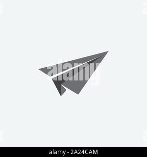 Logo, icône avion en papier icône avion en papier, illustration vectorielle logo vol Illustration de Vecteur