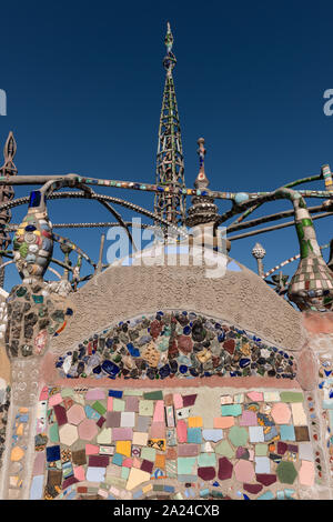 Partie de Watts Towers, un ensemble de structures et de l'art dans les pays à faible revenu Watts de Los Angeles, Californie Banque D'Images