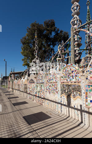 Partie de Watts Towers, un ensemble de structures et de l'art dans les pays à faible revenu Watts de Los Angeles, Californie Banque D'Images