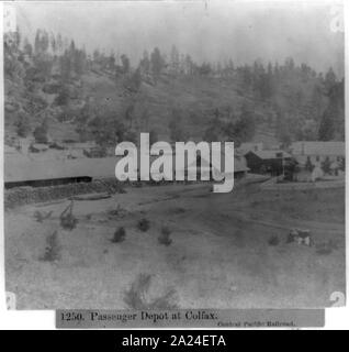 Dépôt de passagers à Colfax - Central Pacific Railroad Banque D'Images