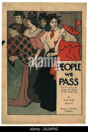 Les gens nous pass - Histoires de vie parmi les masses de New York City / Edward Penfield. Banque D'Images