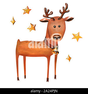 Caractere Joyeux Noel Dore Isole Sur Fond Noir Photo Stock Alamy