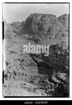 Petra en Transjordanie. Theatre de el-Hubta Banque D'Images