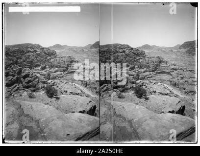 Petra en Transjordanie. Le théâtre d'el-Hubta Banque D'Images