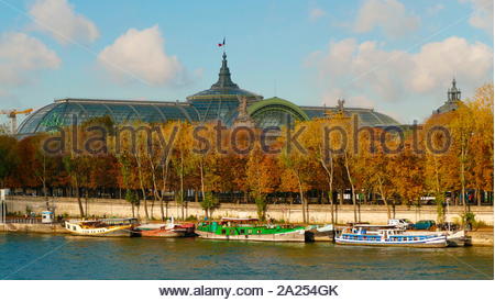 Le Grand Palais, dans le 8ème arrondissement de Paris, France. Construction du Grand Palais a commencé en 1897 suite à la démolition du Palais de l'Industrie (Palais de l'industrie) dans le cadre de l'établissement travaille pour l'Exposition Universelle de 1900 Banque D'Images