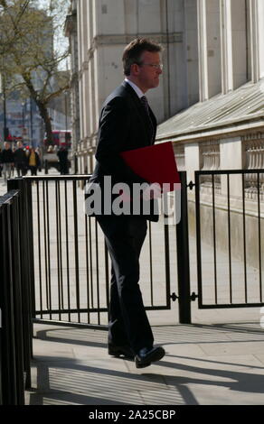 Jeremy Wright, homme politique conservateur anglais ; Secrétaire de la culture, et membre du Parlement (MP) arrive à Downing Street. Avril 2019 Banque D'Images