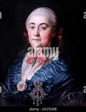 Portrait de A. M. Izmailova par Aleksey Antropov. Alexei Petrovitch Antropov (1716-1795) un peintre russe. Banque D'Images