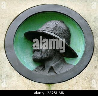 Mémorial des Chindits et Orde Wingate, Londres. Orde Charles Wingate (1903 - 24 mars 1944) était un haut officier de l'armée britannique, connu pour sa création de la pénétration profonde Chindit missions dans le territoire occupé par les Japonais durant la campagne de Birmanie de la Seconde Guerre mondiale. Banque D'Images