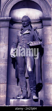 Sculpture d'Antoine-Jean Gros (16 mars 1771 - 25 juin 1835), peintre français ; façade du Louvre, Paris, France Banque D'Images