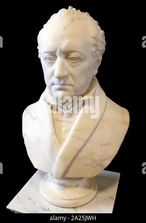 Buste de Johann von Goethe (1749 - 1832), écrivain et homme d'État allemand. Sculpté en 1823 par Johann Gottfried Schadow (1764 - 1850), sculpteur prussien allemand. Banque D'Images