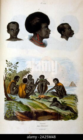 Illustration anthropologique décrivant la Race éthiopienne ; par F. E. Guérin. Du Dictionnaire pittoresque d'histoire naturelle et des phénomènes de la nature - 1833/1834 Banque D'Images