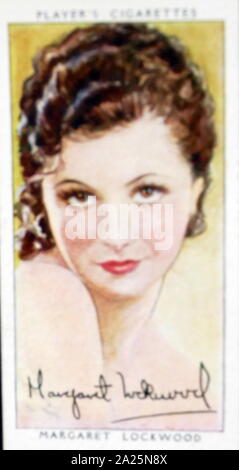 Les cigarettes Player's card représentant Margaret Lockwood. Margaret Lockwood (1916-1990) une actrice anglaise Banque D'Images