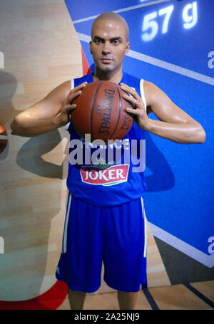 Figurine de cire de tony parker. William Anthony Parker jr. (1982-), un joueur de basket-ball américain. Banque D'Images