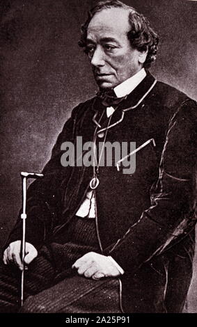 Portrait de Benjamin Disraeli. Benjamin Disraeli, comte de Beaconsfield (1804-1881) Ancien premier ministre britannique. Banque D'Images