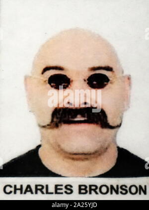 Photographie de Charles Bronson. Arthur Charles 'Charlie' Salvador (1952-) un criminel anglais. Banque D'Images