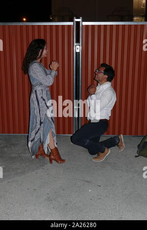 Couple de français, mexicain proposer le mariage, Paris 2019 Banque D'Images