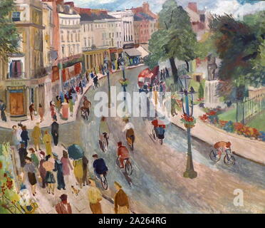 Le défilé Leamington Spa, 1944 ; Huile sur carton ; par Dorothy Annan (1900 -1983). Herbert Art Gallery and Museum, Coventry, VA 1958.0016 Banque D'Images